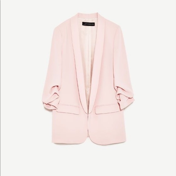 Pink blazer, high rise pants and top - Picture 5 of 7